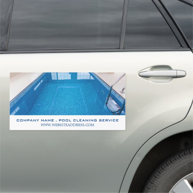 Crystal Pool, Swimming Pool Cleaning Service Car Magnet (In Situ)