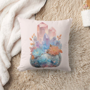 Crystal Pumpkin Halloween Magic T-Shirt Throw Pillow