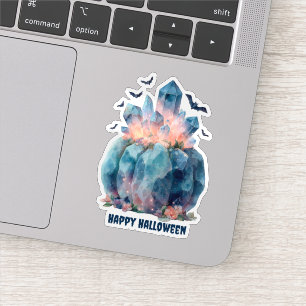 Crystal Pumpkin Halloween Sticker