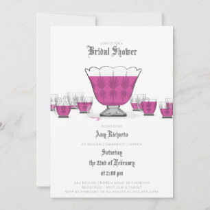 Crystal Punch Bowl Bridal Shower Invitation