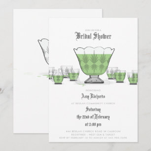 Crystal Punch Bowl Bridal Shower Invitation
