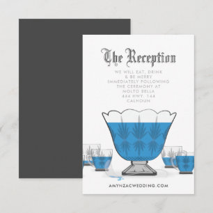 Crystal Punch Bowl Reception Enclosure Card