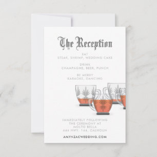 Crystal Punch Bowl Reception Enclosure Card