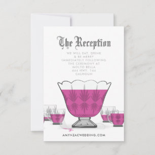 Crystal Punch Bowl Reception Enclosure Card
