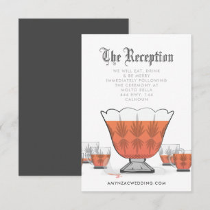 Crystal Punch Bowl Reception Enclosure Card