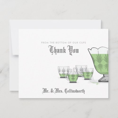 Crystal Punch Bowl Thank You Card