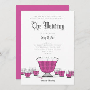 Crystal Punch Bowl Wedding Invitation