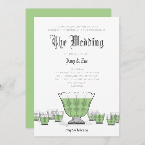 Crystal Punch Bowl Wedding Invitation