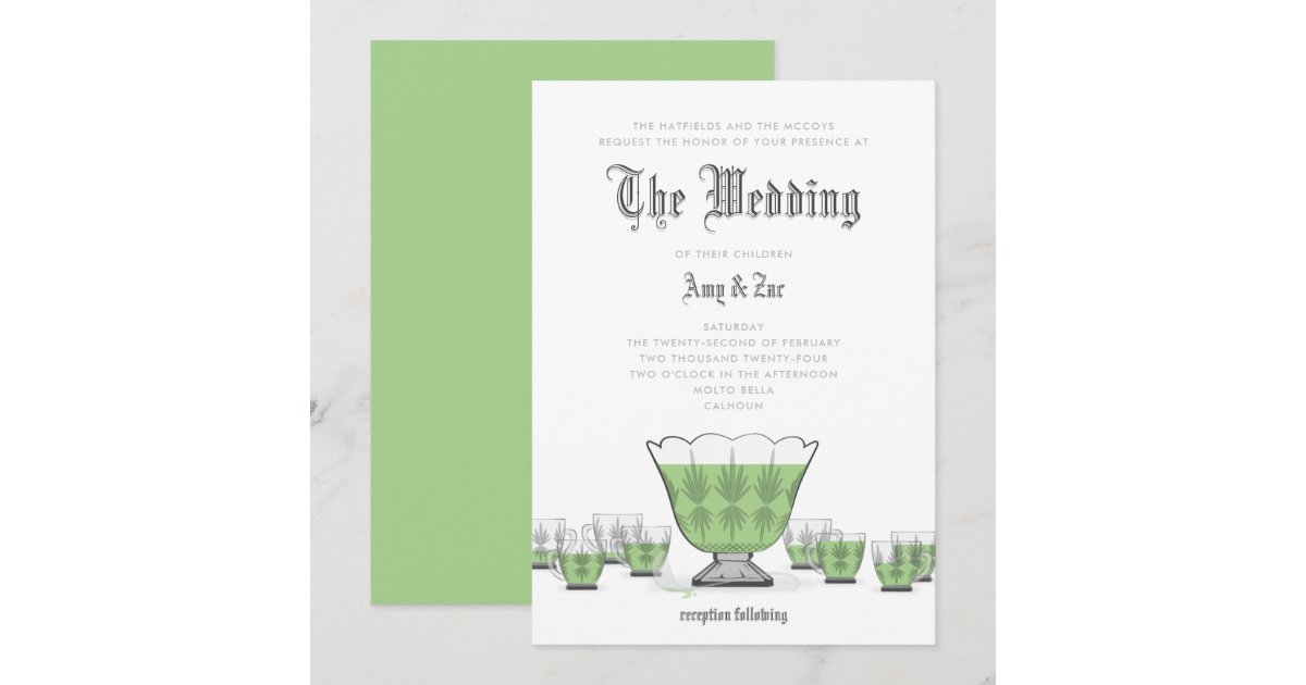 Crystal Punch Bowl Wedding Invitation Zazzle