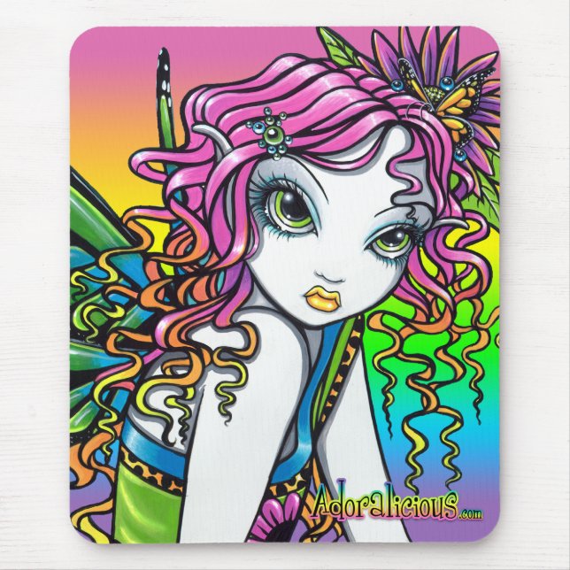 "Crystal" Rainbow Candy Fairy Art Mousepad (Front)