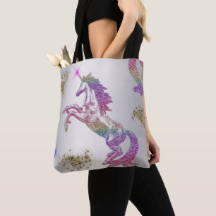Crystal Rainbow Unicorn Tote Bag