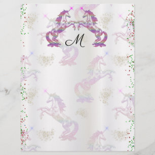 Crystal Rainbow Unicorns Letterhead