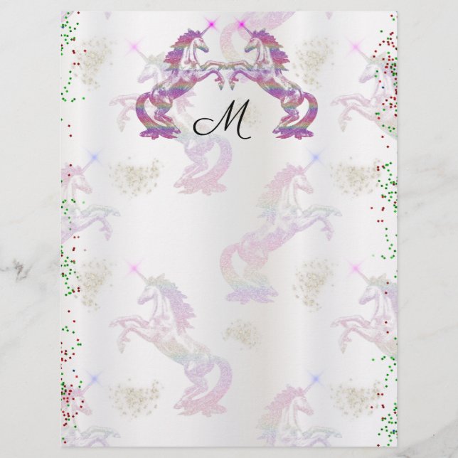 Crystal Rainbow Unicorns Letterhead (Front)