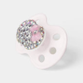 Crystal Rhinestone With Classy Bow Pacifier (Front Right)