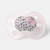 Crystal Rhinestone With Classy Bow Pacifier (Front)