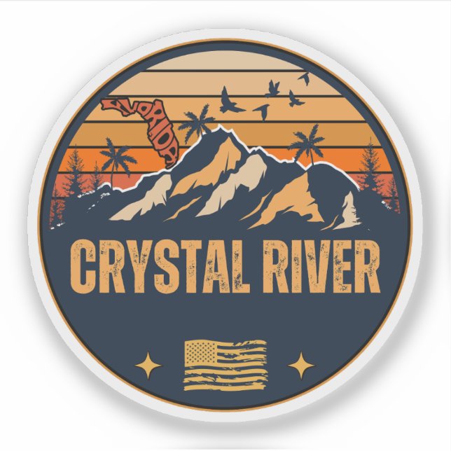 Crystal River, Florida  Sticker (Front)
