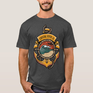 Crystal River Florida West Coast Beaches Boating F T-Shirt