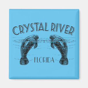 Crystal River Florida with Manatees Magnet