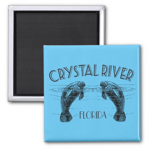 Crystal River Florida with Manatees Magnet
