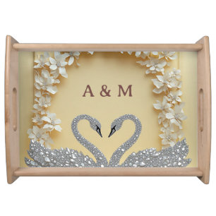 Crystal Romance Celebration Style Serving Tray