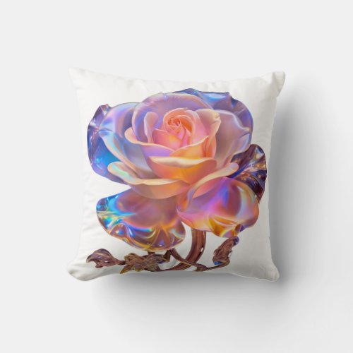 Crystal Rose  Throw Pillow