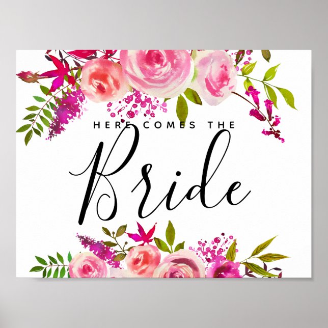 crystal roses here comes the bride poster (Front)