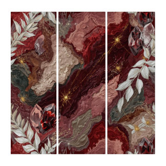 Crystal & Sage Essence Grid January Birthstone Triptych