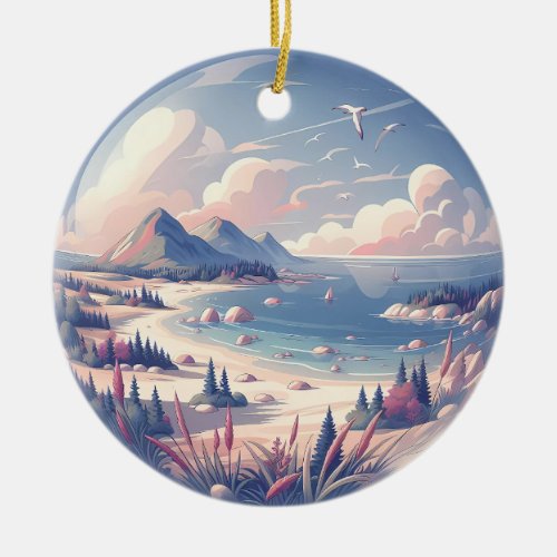 Crystal Serenity Bay Ceramic Ornament