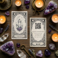 Crystal Shop Business Card | Vintage Celestial