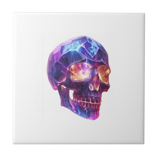 Crystal Skull Entity Ceramic Tile (Front)