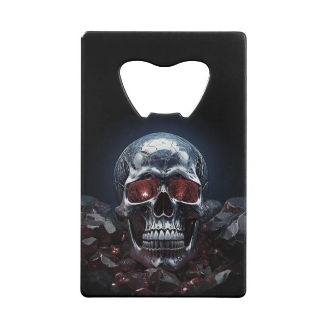 Crystal Skull with Ruby Red Eyes Bottle Opener (Front)