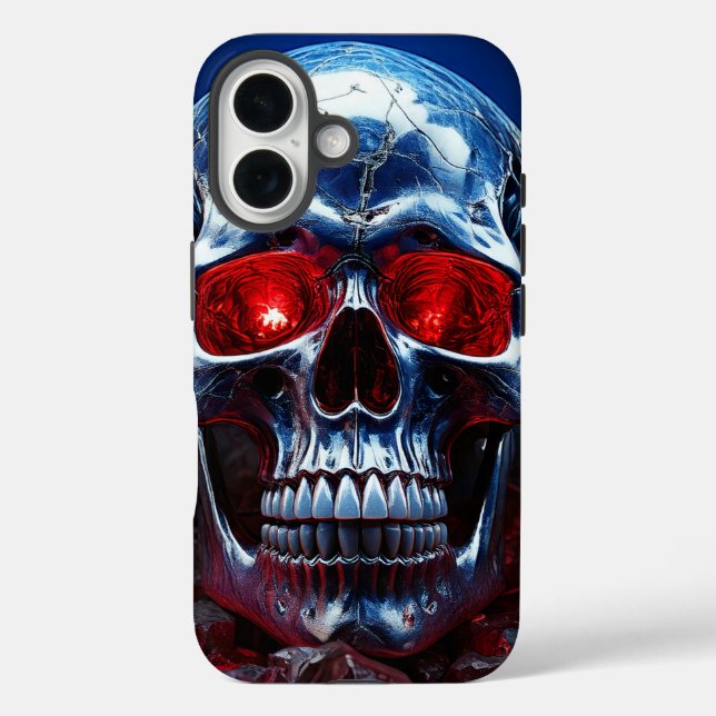 Crystal Skull with Ruby Red Eyes iPhone/iPad case (Back)