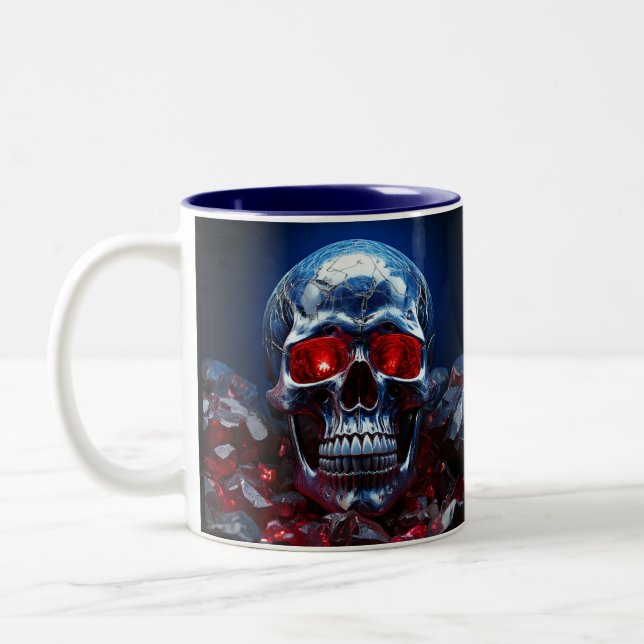 Crystal Skull with Ruby Red Eyes Mug (Left)