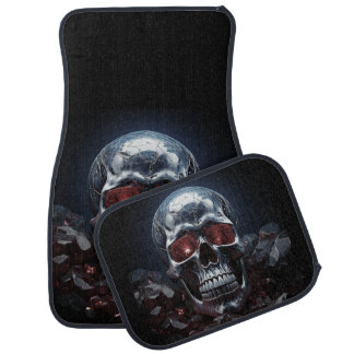 Crystal Skull with Ruby Red Eyes Set of Car Mats