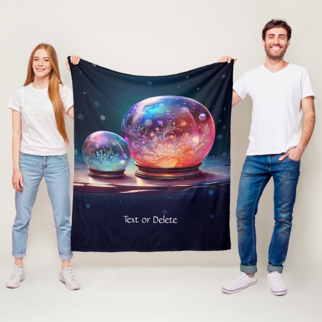 Crystal Snowballs Fleece Blanket (In Situ)