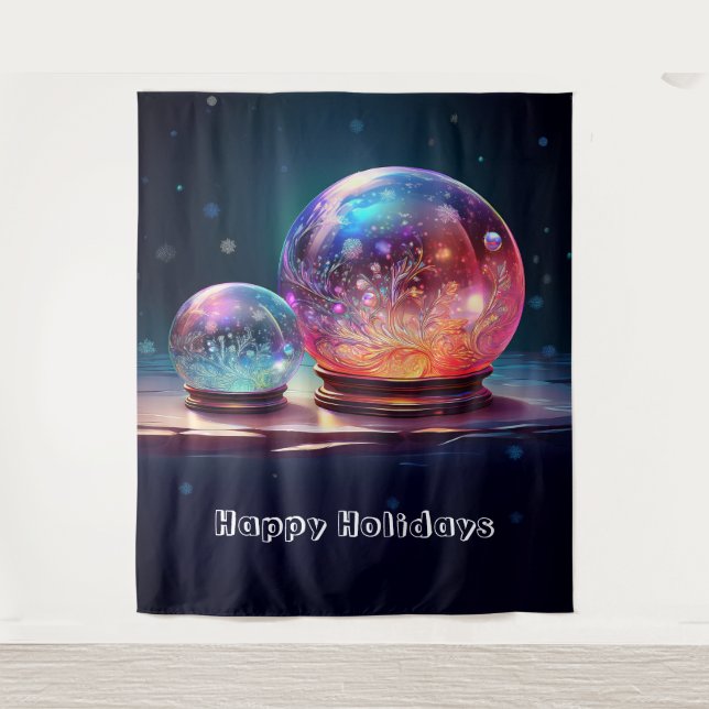 Crystal Snowballs Holiday Backdrop (Front)