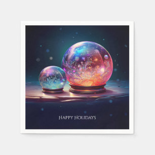 Crystal Snowballs Holiday Napkin