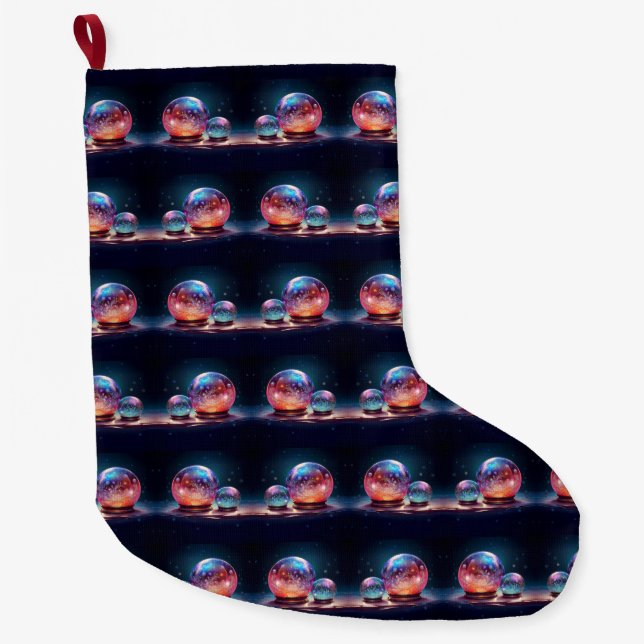 Crystal Snowballs Holiday Stocking (Front)
