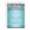 Crystal Snowflake Blue Winter Wedding Invitation
