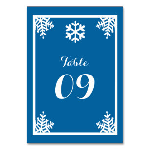 Crystal Snowflake Christmas Number Table Number