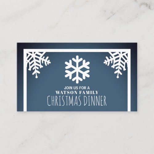 Crystal snowflake Christmas Party Ticket Invite