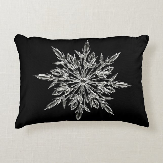 Crystal Snowflake Decorative Pillow (Front)