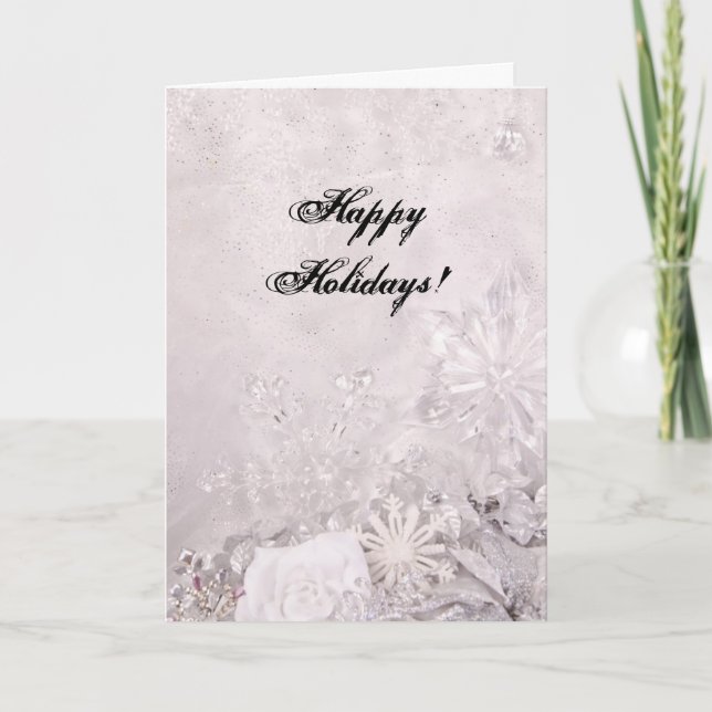 crystal snowflake holiday card (Front)