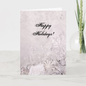 Crystal Snowflake Holiday Card by DragonL8dy at Zazzle