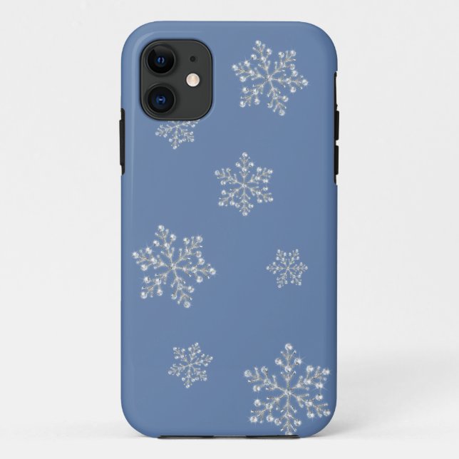 Crystal Snowflake iPhone 5 Case (blue) (Back)