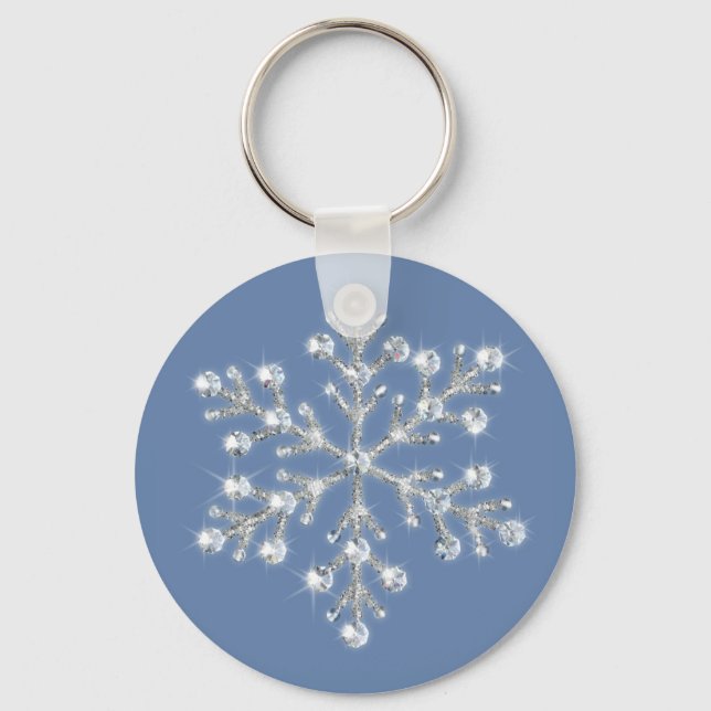 Crystal Snowflake Keychain (Front)