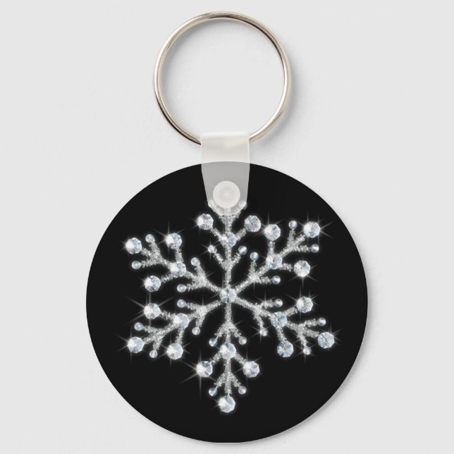 Crystal Snowflake Keychain (Front)