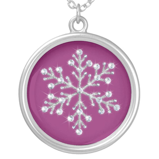 Crystal Snowflake Necklace (Front)