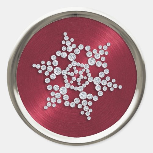 Crystal Snowflake on Red Seal