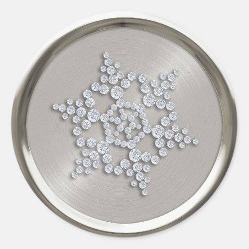 Crystal Snowflake on Silver Seal